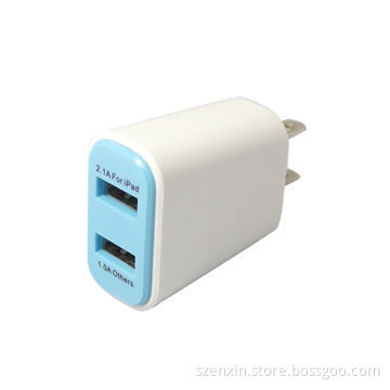 CE/FCC/RoHS Oval Fashion USB Home Charger for Mobile Phone